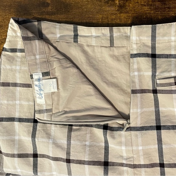 Lady Hagen Tan Plaid 16" Skort Skirt With Shorts Size 10 Golf Pickleball Tennis - Picture 8 of 12